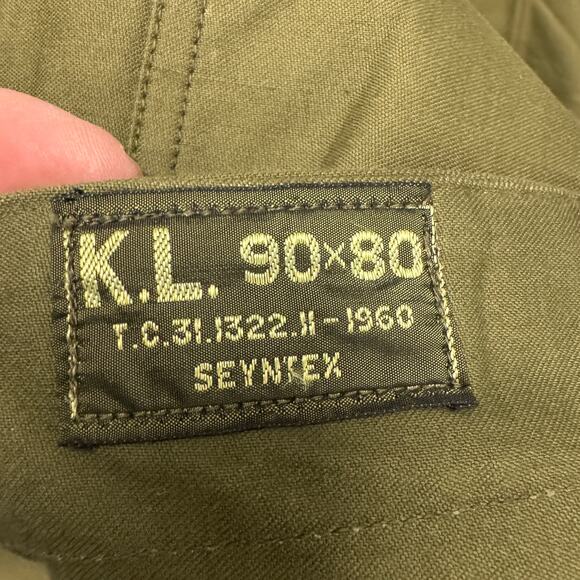 Seyntex Cargo Pants Mens 38x30 ACTUAL Vintage 1960 Dutch Military 90x80 Roll Tab - Picture 4 of 8